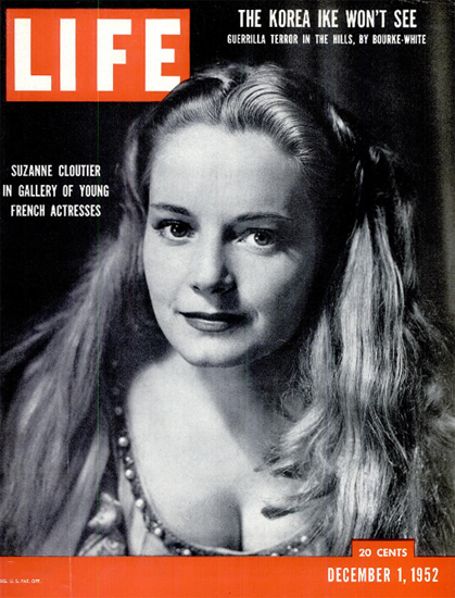 Suzanne Cloutier French Actress 1 Dec 1952 Copyright Life Magazine | Life Magazine BW Photo Covers 1936-1970