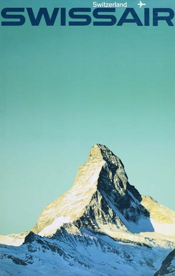 Swissair Switzerland Zermatt Matterhorn 1960s | Vintage Travel Posters 1891-1970