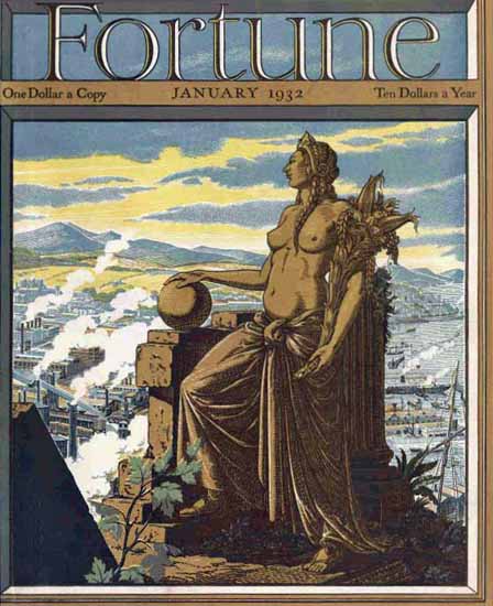 TM Cleland Fortune Magazine January 1932 Copyright | Fortune Magazine Graphic Art Covers 1930-1959