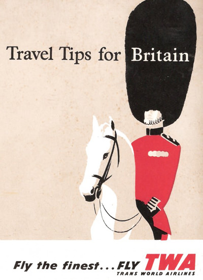 TWA Airlines Britain 1956 Royal Palace Guard | Vintage Travel Posters 1891-1970