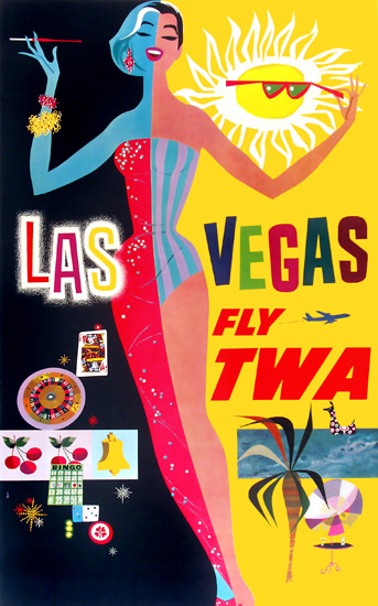 TWA Trans World Airlines Las Vegas 1965 | Sex Appeal Vintage Ads and Covers 1891-1970