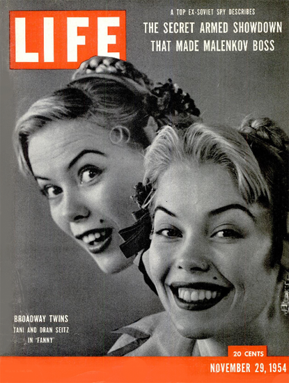 Tani and Dran Seitz in Fanny 29 Nov 1954 Copyright Life Magazine | Life Magazine BW Photo Covers 1936-1970