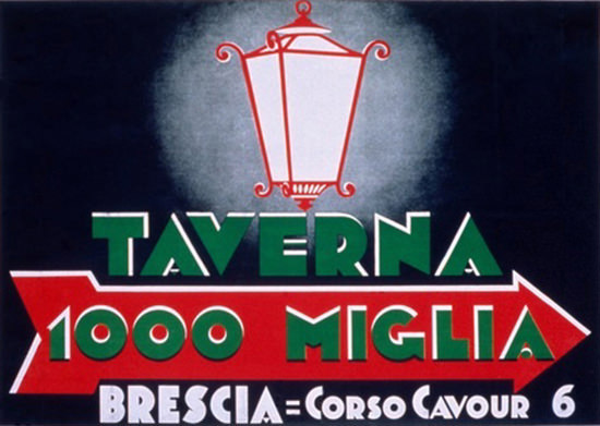 Taverna 1000 Miglia Brescia Italia Tavern Italy | Vintage Ad and Cover Art 1891-1970