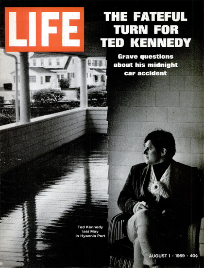 Ted Kennedy Midnight Car Accident 1 Aug 1969 Copyright Life Magazine | Life Magazine BW Photo Covers 1936-1970