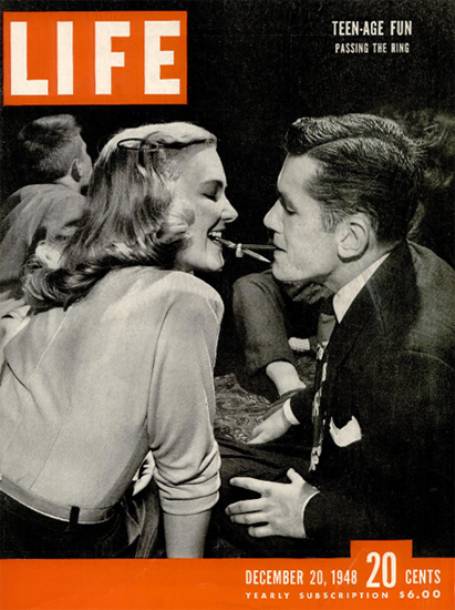 Teen-Age Fun Passing the Ring 20 Dec 1948 Copyright Life Magazine | Life Magazine BW Photo Covers 1936-1970