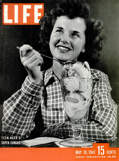 Teen-Agers Super-Sundae 19 May 1947 Copyright Life Magazine | Life Magazine BW Photo Covers 1936-1970