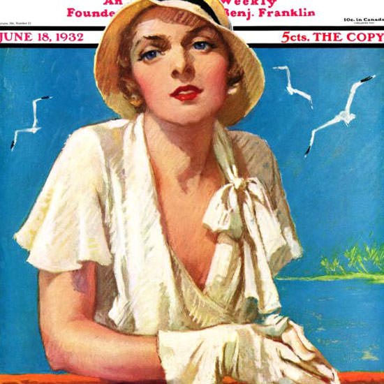 Tempest Inman Saturday Evening Post 1932_06_18 Copyright crop | Best of 1930s Ad and Cover Art