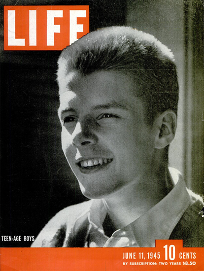 Ten-Age Boys 11 Jun 1945 Copyright Life Magazine | Life Magazine BW Photo Covers 1936-1970