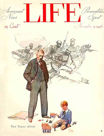 Ten Years After Life Humor Magazine 1928-11-09 Copyright | Life Magazine Graphic Art Covers 1891-1936