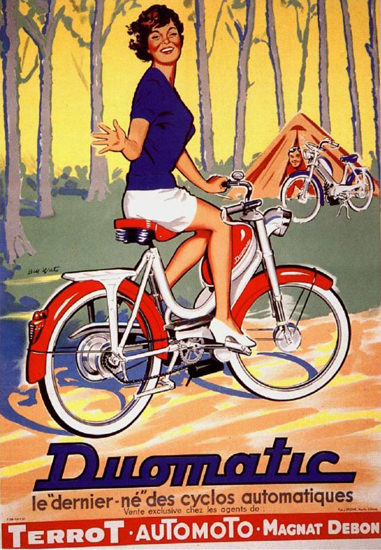 Terrot AutoMoto Cyclos Automatiques 1960 Wirtz | Sex Appeal Vintage Ads and Covers 1891-1970