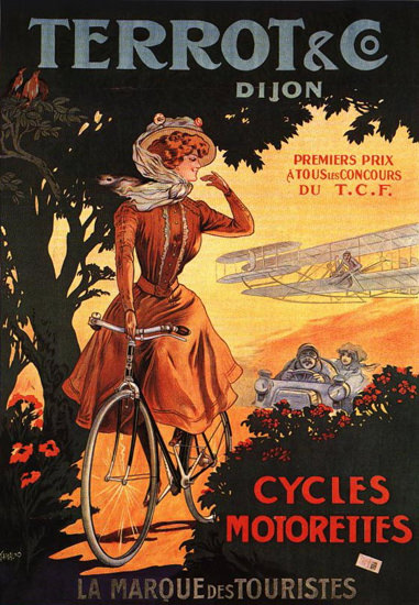 Terrot Cie Dijon Cycles Motorettes 1908 | Sex Appeal Vintage Ads and Covers 1891-1970