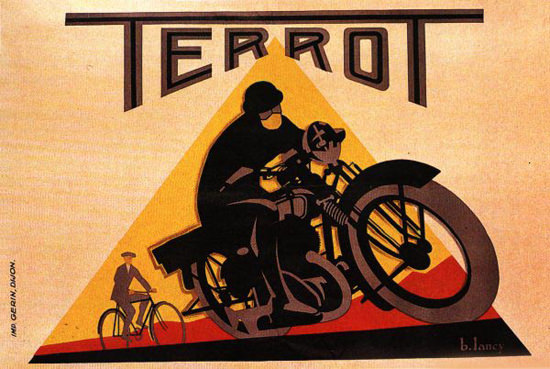 Terrot Cie Dijon Motorcycles 1932 B Lancy | Vintage Travel Posters 1891-1970