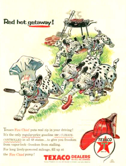 Texaco Red Hot Getwaway 1956 Dalma | Vintage Ad and Cover Art 1891-1970