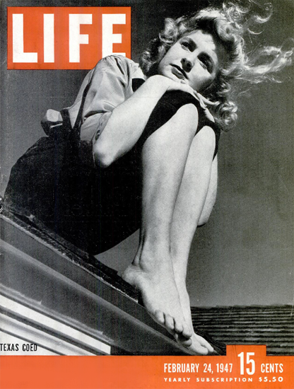 Texas Coed 24 Feb 1947 Copyright Life Magazine | Life Magazine BW Photo Covers 1936-1970