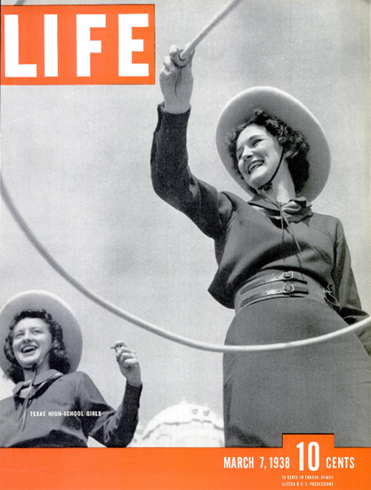 Texas High School Girls 7 Mar 1938 Copyright Life Magazine | Life Magazine BW Photo Covers 1936-1970