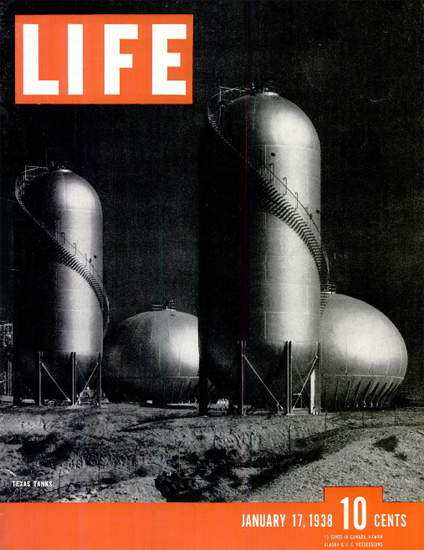 Texas Tanks 17 Jan 1938 Copyright Life Magazine | Life Magazine BW Photo Covers 1936-1970