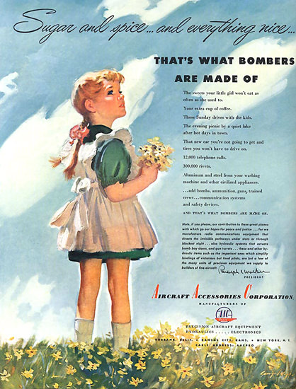 Thats What Bombers Are Made Of Girl AAC | Vintage War Propaganda Posters 1891-1970