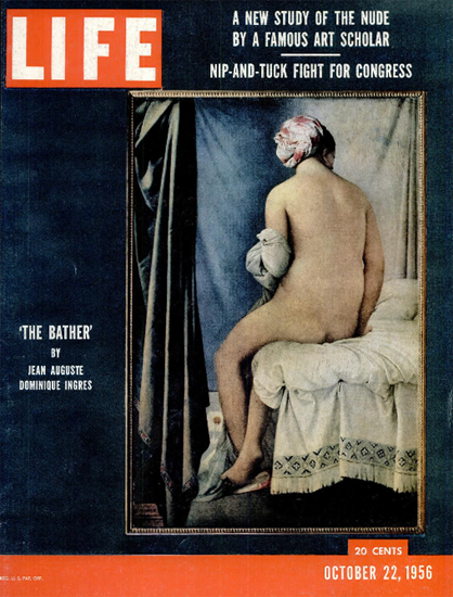 The Bather by Jean Auguste D Ingres 22 Oct 1956 Copyright Life Magazine | Life Magazine Color Photo Covers 1937-1970