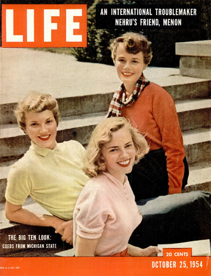 The Big Ten Look 25 Oct 1954 Copyright Life Magazine | Life Magazine Color Photo Covers 1937-1970