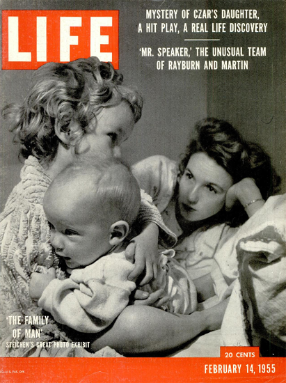 The Family of Man by Steichen 14 Feb 1955 Copyright Life Magazine | Life Magazine BW Photo Covers 1936-1970