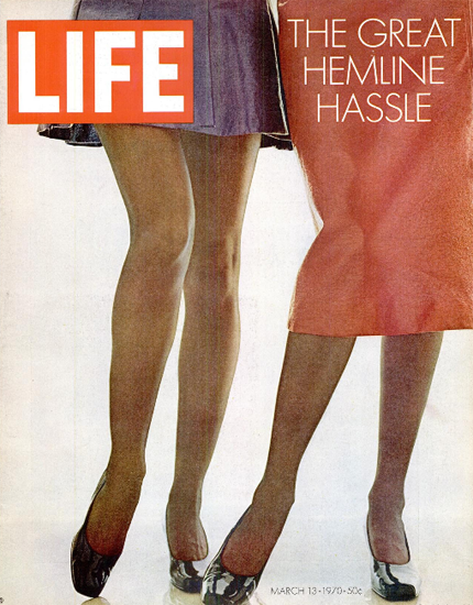 The Great Hemline Hassle 13 Mar 1970 Copyright Life Magazine | Life Magazine Color Photo Covers 1937-1970