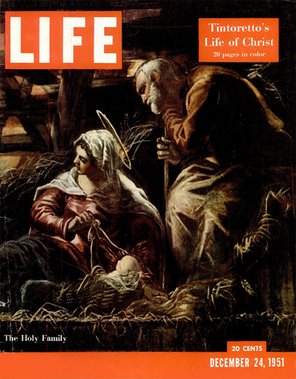 The Holy Family by Tintoretto 24 Dec 1951 Copyright Life Magazine | Life Magazine Color Photo Covers 1937-1970