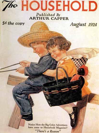 The Household Cover August 1924 George Petty | Vintage Ad and Cover Art 1891-1970