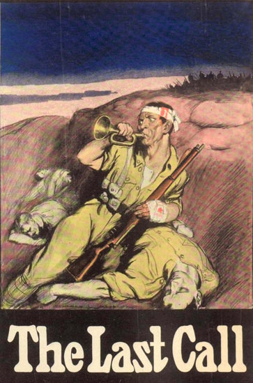 The Last Call War Recruiting Australia | Vintage War Propaganda Posters 1891-1970