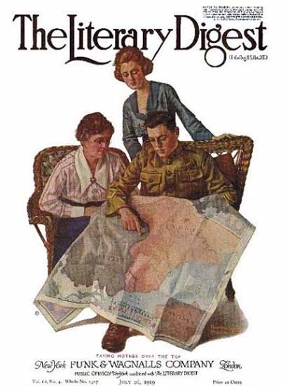 The Literary Digest Taking Over The Top 1919 Norman Rockwell | 400 Norman Rockwell Magazine Covers 1913-1963