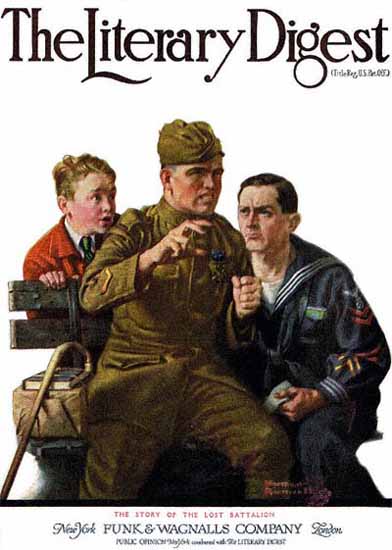 The Literary Digest The Lost Battalion 1919 Norman Rockwell | 400 Norman Rockwell Magazine Covers 1913-1963