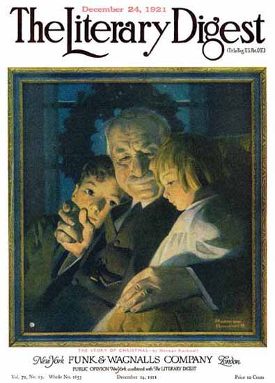 The Literary Digest The Story of Christmas 1921 Norman Rockwell | 400 Norman Rockwell Magazine Covers 1913-1963