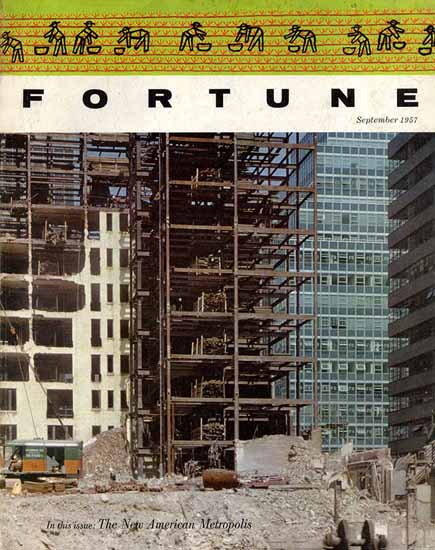 The New American Metropolis Fortune Cocer September 1957 Copyright | Fortune Magazine Graphic Art Covers 1930-1959