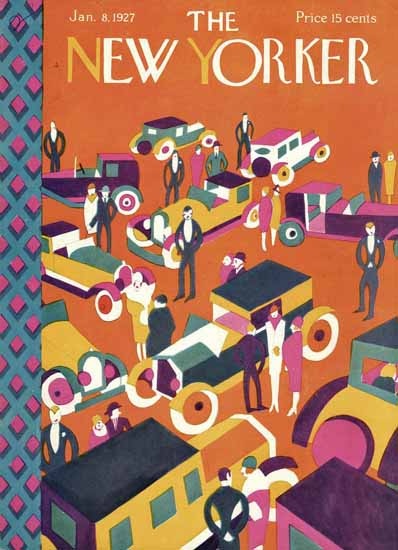 The New Yorker Magazine Cover 1927_01_08 Copyright | The New Yorker Graphic Art Covers 1925-1945