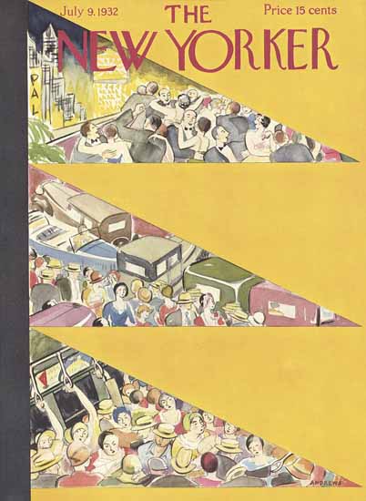 The New Yorker Magazine Cover 1932_07_09 Copyright | The New Yorker Graphic Art Covers 1925-1945