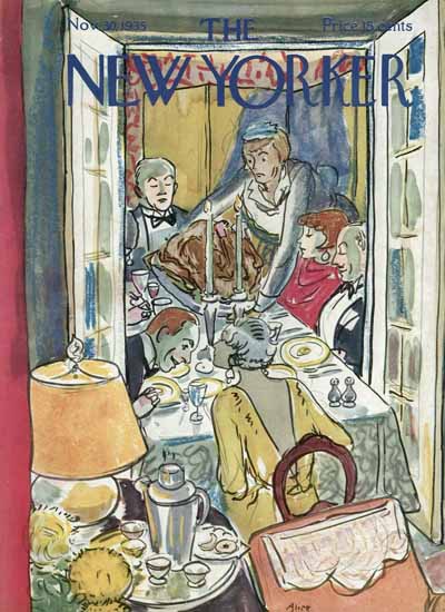 The New Yorker Magazine Cover 1935_11_30 Copyright | The New Yorker Graphic Art Covers 1925-1945