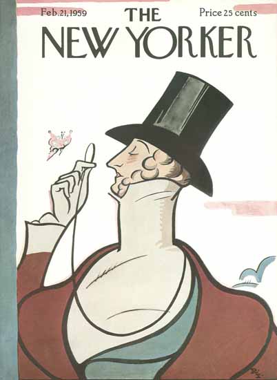 The New Yorker Magazine Cover 1959_02_21 Copyright | The New Yorker Graphic Art Covers 1946-1970