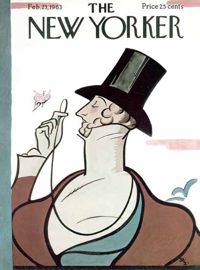 The New Yorker Magazine Cover 1963_02_23 Copyright | The New Yorker Graphic Art Covers 1946-1970