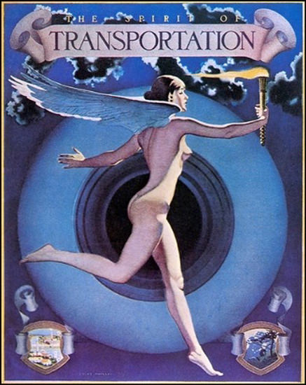 The Spirit Of Transportation 1922 Coles Phillips | Sex Appeal Vintage Ads and Covers 1891-1970