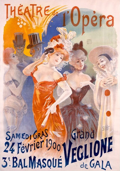 Theatre De L Opera Paris Grand Veglione 1900 | Sex Appeal Vintage Ads and Covers 1891-1970