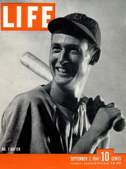 Theodore Williams No 1 Batter 1 Sep 1941 Copyright Life Magazine | Life Magazine BW Photo Covers 1936-1970