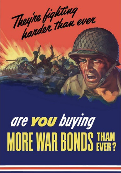 They Are Fighting Harder Than Ever War Scenery | Vintage War Propaganda Posters 1891-1970