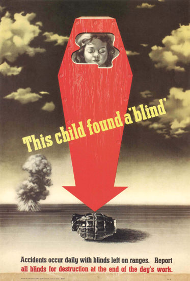 This Child Found A Blind United Kingdom | Vintage War Propaganda Posters 1891-1970