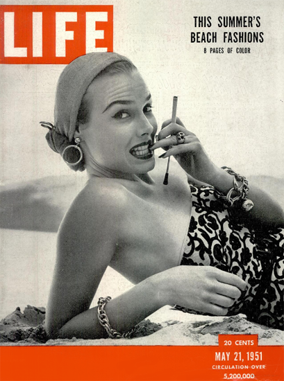 This Summers Beach Fashions 21 May 1951 Copyright Life Magazine | Life Magazine BW Photo Covers 1936-1970