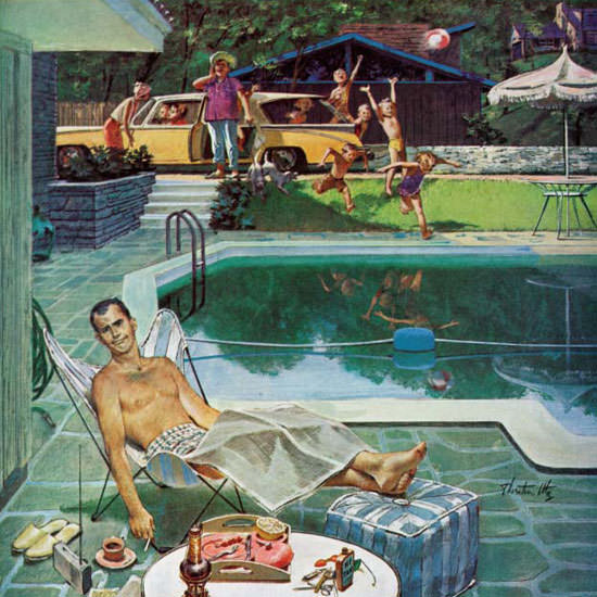 Thornton Utz Saturday Evening Post Guests 1961_07_22 Copyright crop | Best of Vintage Cover Art 1900-1970