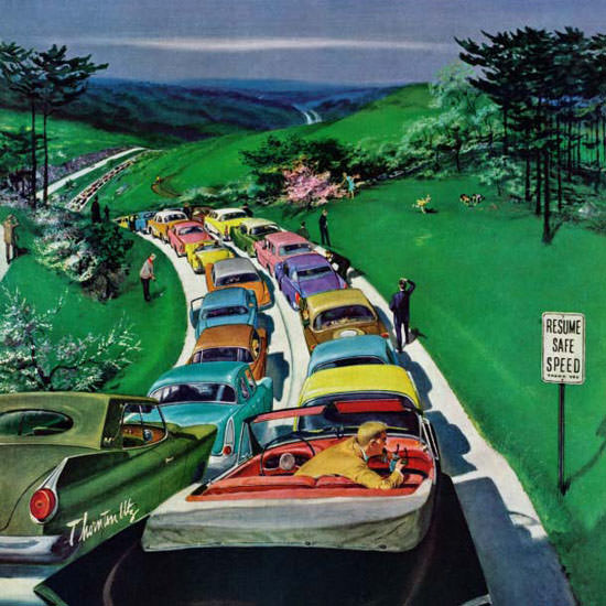 Thornton Utz Saturday Evening Post Speed 1959_05_30 Copyright crop | Best of 1950s Ad and Cover Art