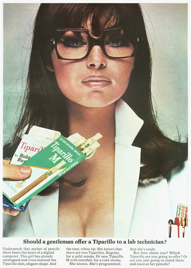 Tiparillo Offer To A Lab Technician 1967 | Sex Appeal Vintage Ads and Covers 1891-1970