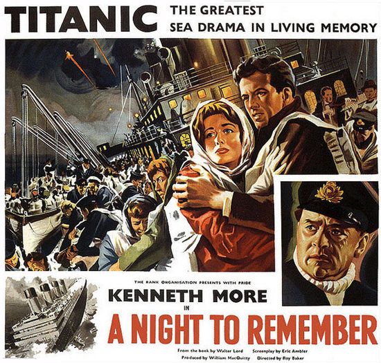 Titanic Greatest Sea Drama Kenneth More 1958 | Vintage Ad and Cover Art 1891-1970