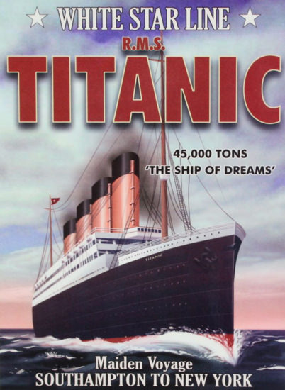 Titanic Ship Of Dreams Maiden Voyage 1912 | Vintage Travel Posters 1891-1970