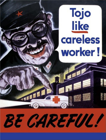 Tojo Like Careless Worker Be Careful Hideki Tojo | Vintage War Propaganda Posters 1891-1970