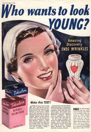 Tokalon Biocel Skinfood Beauty To Look Young | Mad Men Art | Vintage Ad ...